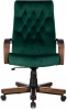 Кресло руководителя Бюрократ T-9928WALNUT Fabric зеленый Italia Green крестов. металл/дерево — фото, характеристики, наличие в Сыктывкаре