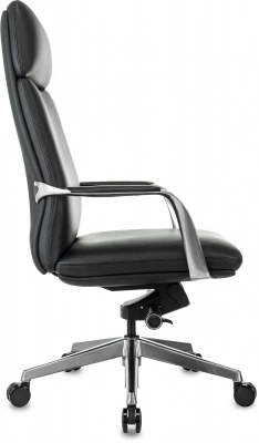 Кресло руководителя Бюрократ _VEGA черный кожа крестов. алюминий — фото, характеристики, наличие в Сыктывкаре