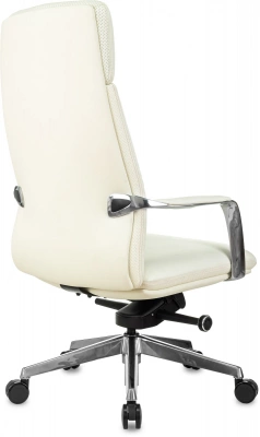 Кресло руководителя Бюрократ _Vega белый кожа с подголов. крестов. алюминий — фото, характеристики, наличие в Сыктывкаре