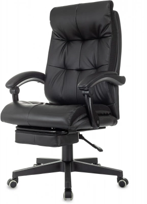 Кресло руководителя Бюрократ CH-824MSG-BF черный ткань/эко.кожа крестов. пластик подст.для ног — фото, характеристики, наличие в Сыктывкаре