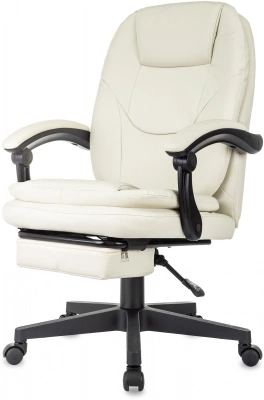 Кресло руководителя Бюрократ CH-868N-BF слоновая кость экокожа крестов. пластик подст.для ног — фото, характеристики, наличие в Сыктывкаре