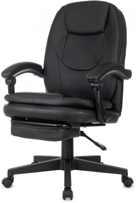 Кресло руководителя Бюрократ CH-868N-BF черный экокожа крестов. пластик подст.для ног — фото, характеристики, наличие в Сыктывкаре