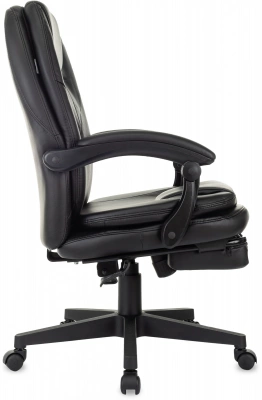 Кресло руководителя Бюрократ CH-868N-BF черный экокожа крестов. пластик подст.для ног — фото, характеристики, наличие в Сыктывкаре