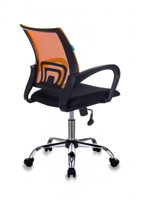 Кресло Бюрократ CH-695NSL оранжевый TW-38-3 сиденье черный TW-11 сетка/ткань крестов. металл хром — фото, характеристики, наличие в Сыктывкаре