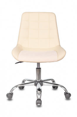 Кресло Бюрократ CH-350SL светло-бежевый текстиль/экокожа крестов. металл хром — фото, характеристики, наличие в Сыктывкаре