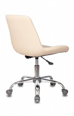 Кресло Бюрократ CH-350SL светло-бежевый текстиль/экокожа крестов. металл хром — фото, характеристики, наличие в Сыктывкаре
