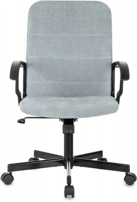 Кресло Бюрократ Triest Fabric серо-голубой Light-28 крестов. металл черный — фото, характеристики, наличие в Сыктывкаре