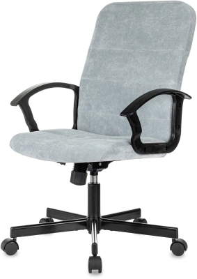 Кресло Бюрократ Triest Fabric серо-голубой Light-28 крестов. металл черный — фото, характеристики, наличие в Сыктывкаре