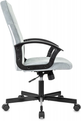 Кресло Бюрократ Triest Fabric серо-голубой Light-28 крестов. металл черный — фото, характеристики, наличие в Сыктывкаре