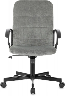 Кресло Бюрократ Triest Fabric серый Light-19 крестов. металл черный — фото, характеристики, наличие в Сыктывкаре