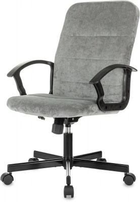 Кресло Бюрократ Triest Fabric серый Light-19 крестов. металл черный — фото, характеристики, наличие в Сыктывкаре