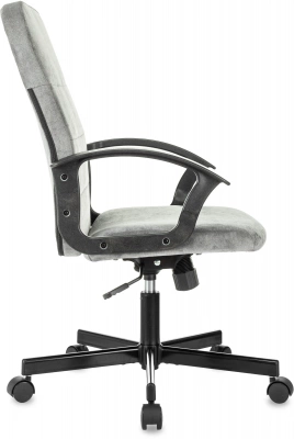 Кресло Бюрократ Triest Fabric серый Light-19 крестов. металл черный — фото, характеристики, наличие в Сыктывкаре