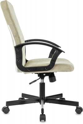 Кресло Бюрократ Triest Fabric песочный Light-21 крестов. металл черный — фото, характеристики, наличие в Сыктывкаре