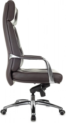Кресло руководителя Бюрократ _DAO коричневый кожа крестов. алюминий — фото, характеристики, наличие в Сыктывкаре