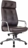 Кресло руководителя Бюрократ _DAO коричневый кожа крестов. алюминий