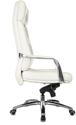 Кресло руководителя Бюрократ _DAO белый кожа крестов. алюминий — фото, характеристики, наличие в Сыктывкаре