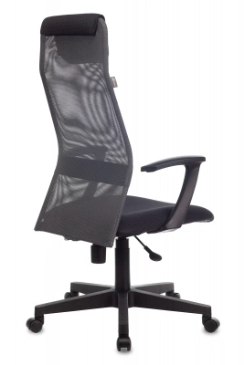 Кресло руководителя Бюрократ KB-8 темно-серый TW-04 TW-12 сетка/ткань с подголов. крестов. пластик — фото, характеристики, наличие в Сыктывкаре