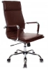 Кресло руководителя Бюрократ Ch-993 коричневый экокожа крестов. металл хром