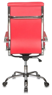 Кресло руководителя Бюрократ CH-993 красный экокожа крестов. металл хром — фото, характеристики, наличие в Сыктывкаре