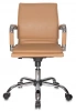 Кресло руководителя Бюрократ Ch-993-Low светло-коричневый экокожа низк.спин. крестов. металл хром — фото, характеристики, наличие в Сыктывкаре
