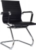 Кресло Бюрократ CH-883-LOW-V черный экокожа низк.спин. полозья металл хром