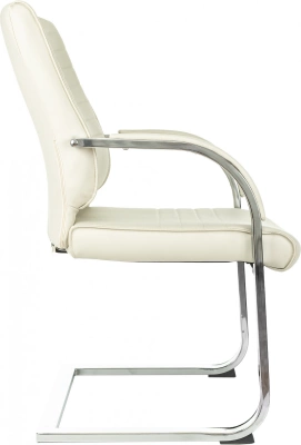 Кресло Бюрократ T-8010-LOW-V слоновая кость экокожа низк.спин. полозья металл хром — фото, характеристики, наличие в Сыктывкаре
