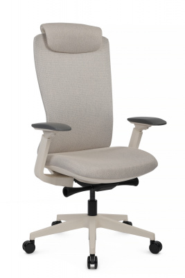 Кресло Gemini EGE-002AW Белый пластик/Светло-бежевый — фото, характеристики, наличие в Сыктывкаре