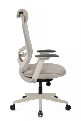 Кресло Gemini EGE-002AW Белый пластик/Светло-бежевый — фото, характеристики, наличие в Сыктывкаре