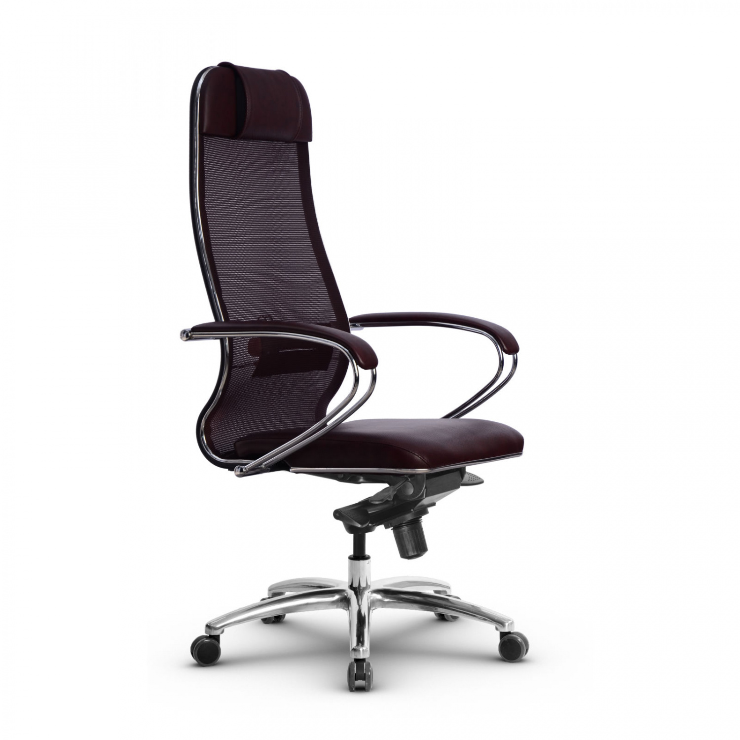 Metta L 1m 36/K_17838_Сетка X2 - Темно-бордовый_Кожа перфорированная NewLeather - Темно-бордовый