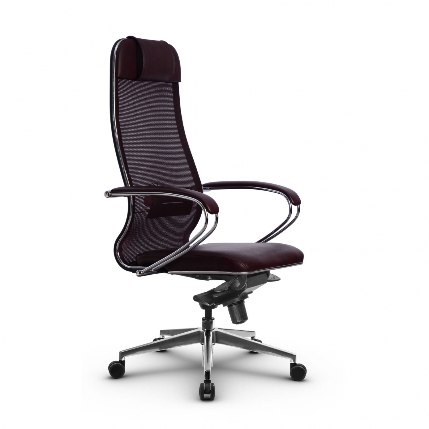 Metta L 1m 36/K_17839_Сетка X2 - Темно-бордовый_Кожа перфорированная NewLeather - Темно-бордовый