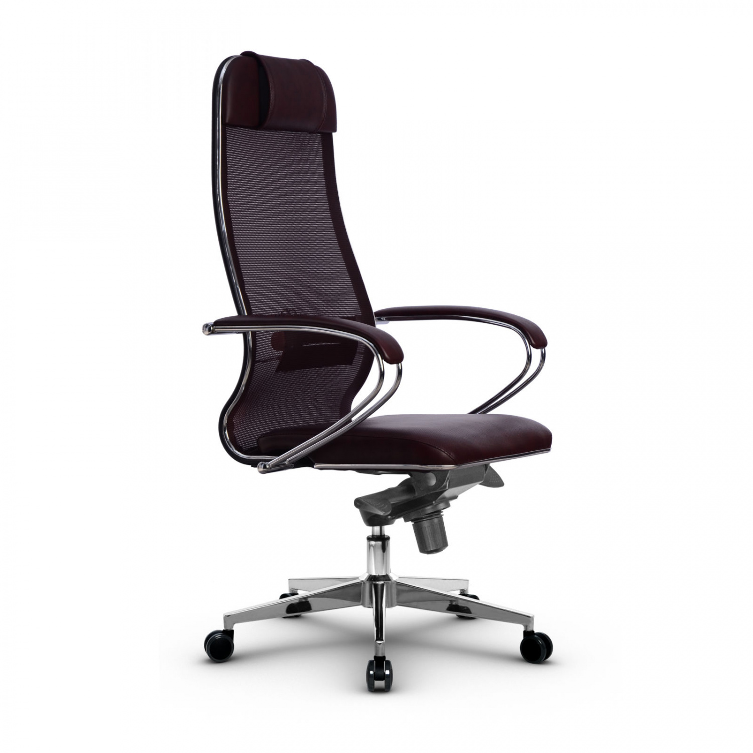 Metta L 1m 36/K_17841_Сетка X2 - Темно-бордовый_Кожа перфорированная NewLeather - Темно-бордовый