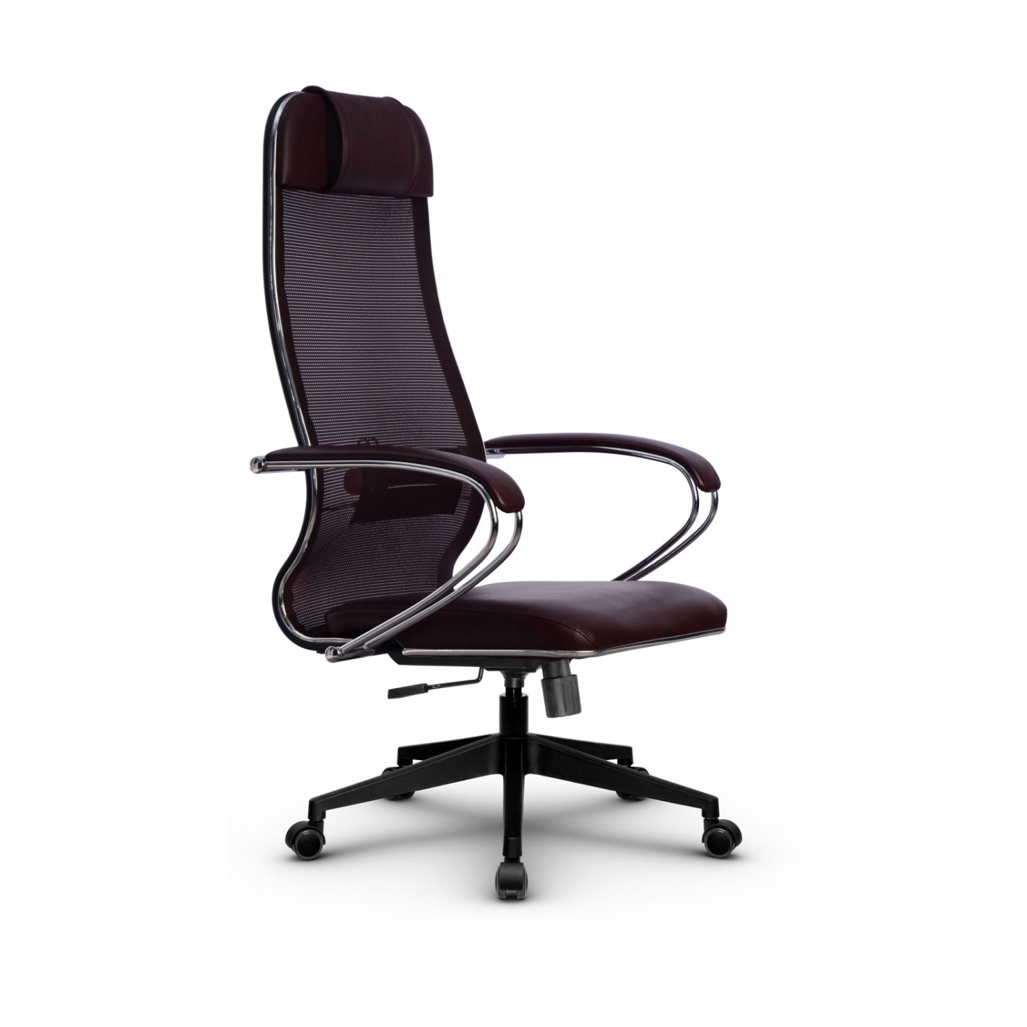 Metta L 1m 36/K_17832_Сетка X2 - Темно-бордовый_Кожа перфорированная NewLeather - Темно-бордовый