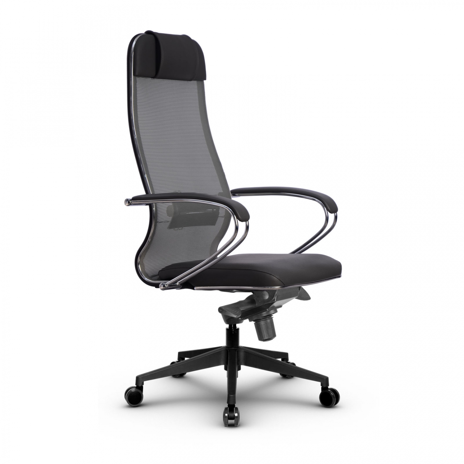 Metta L 1m 36/K_17840_Сетка X2 - Светло-серый_Кожа перфорированная NewLeather - Серый