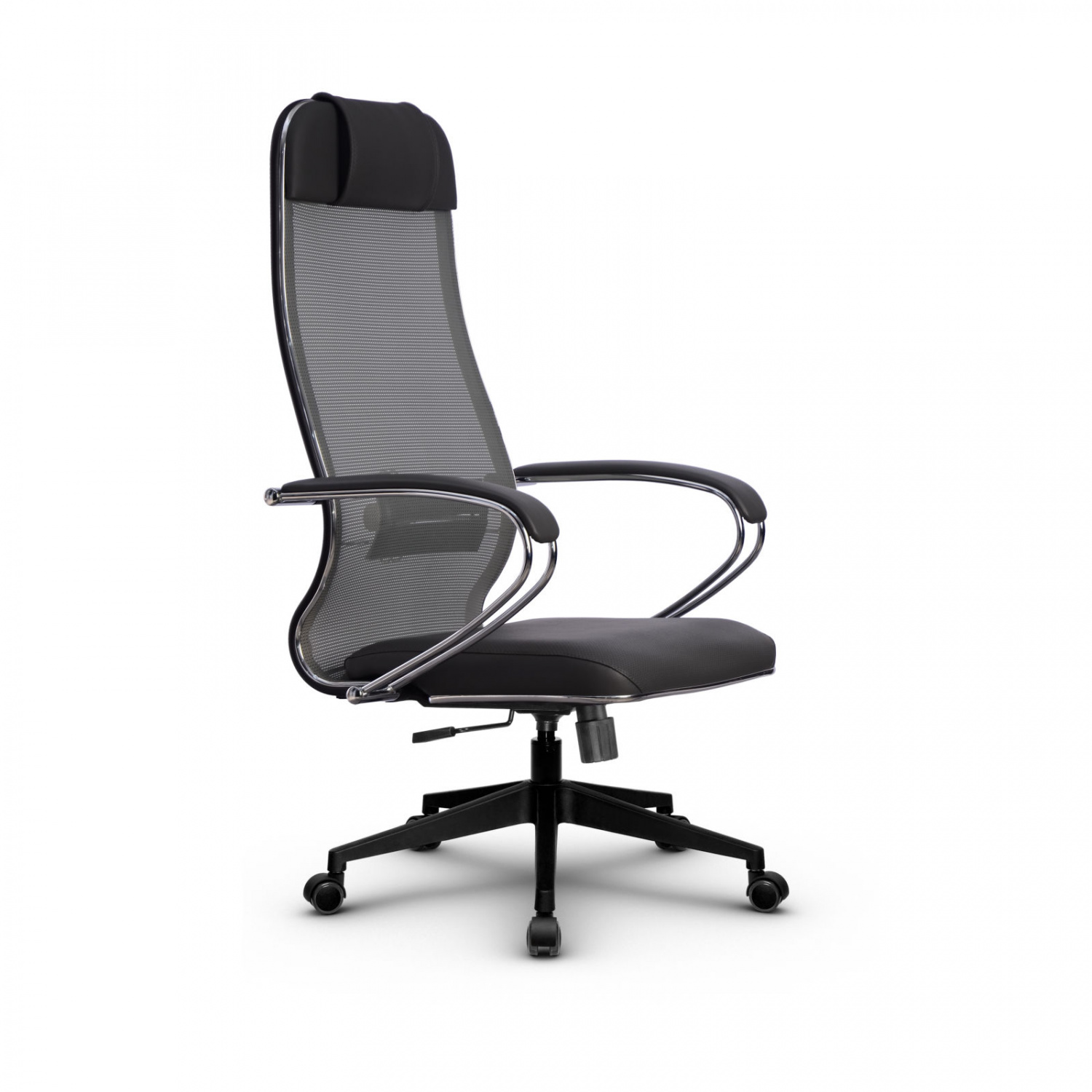 Metta L 1m 36/K_17832_Сетка X2 - Светло-серый_Кожа перфорированная NewLeather - Серый