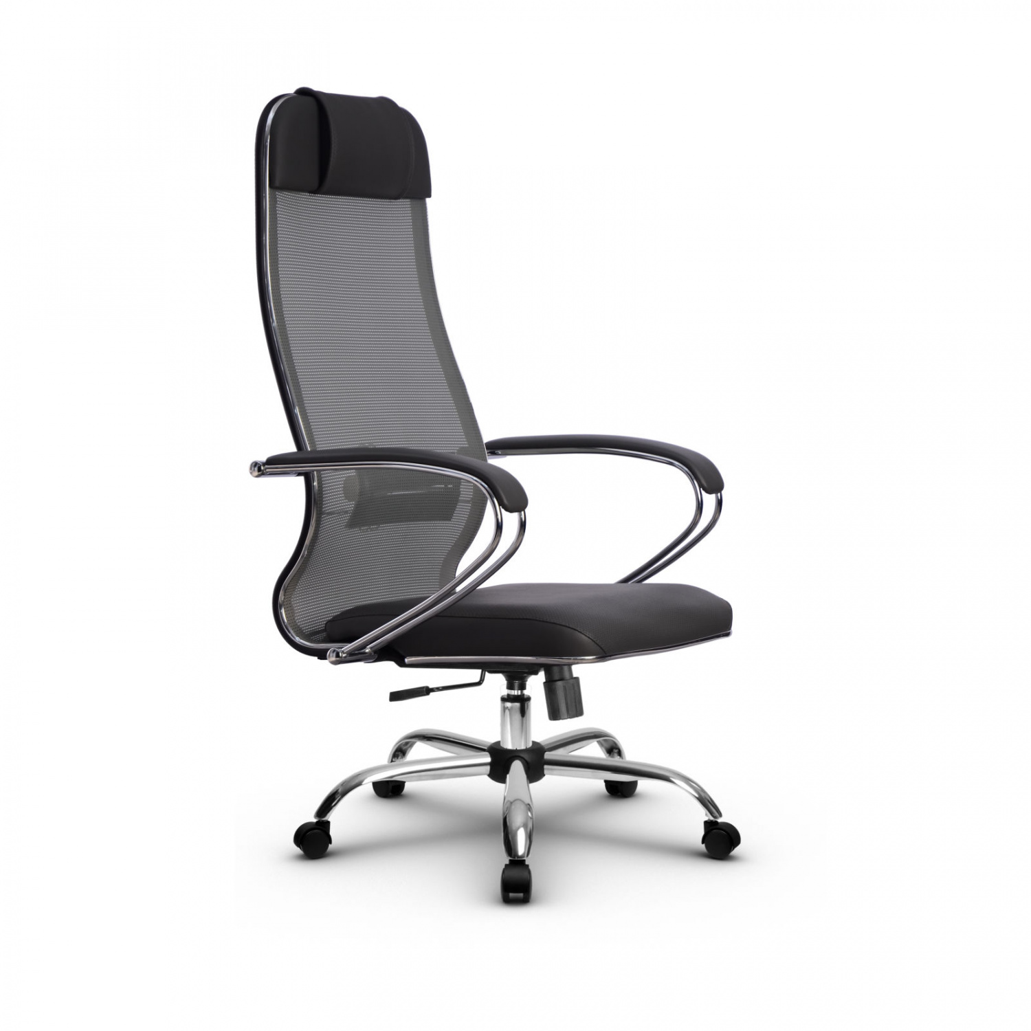 Metta L 1m 36/K_17833_Сетка X2 - Светло-серый_Кожа перфорированная NewLeather - Серый