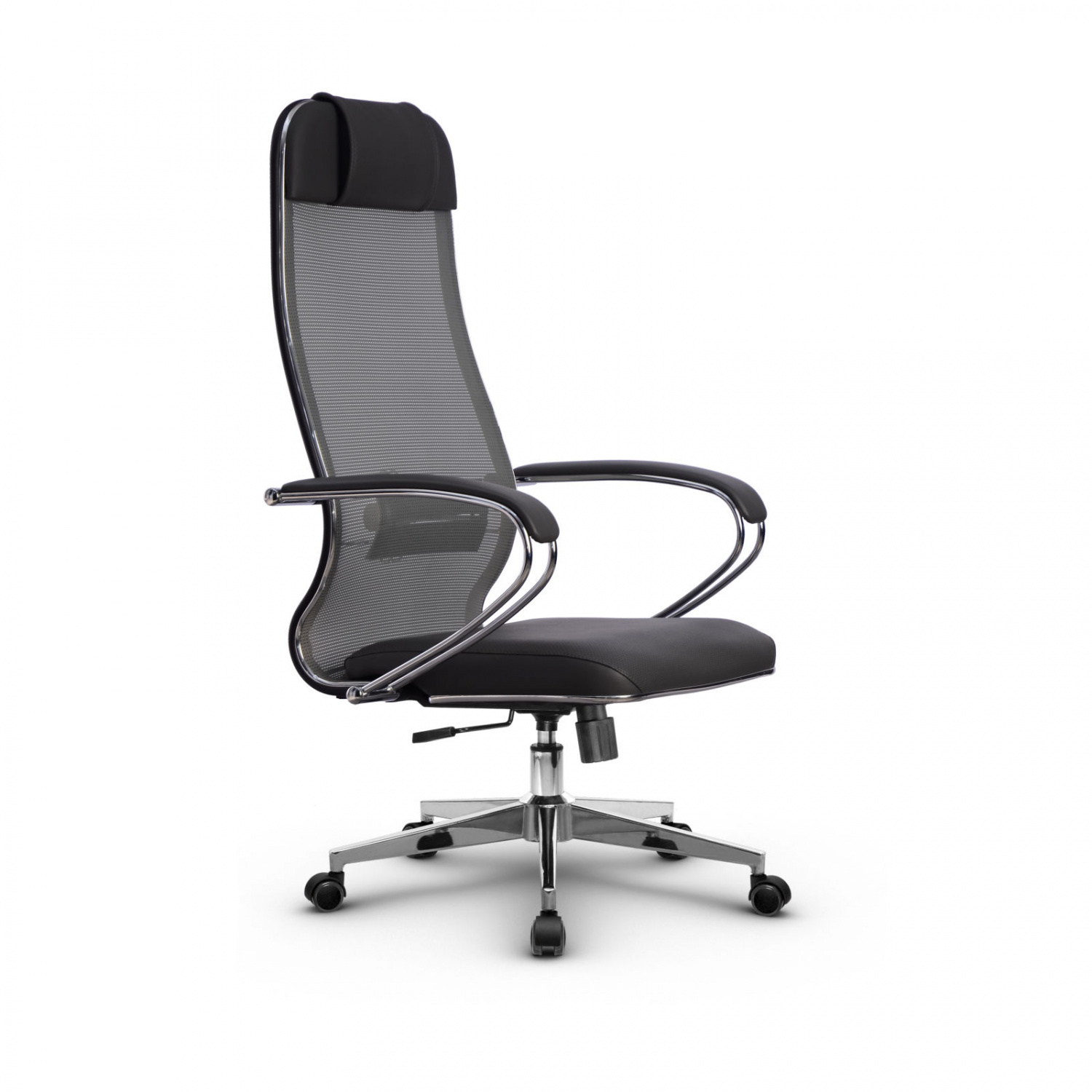 Metta L 1m 36/K_17834_Сетка X2 - Светло-серый_Кожа перфорированная NewLeather - Серый