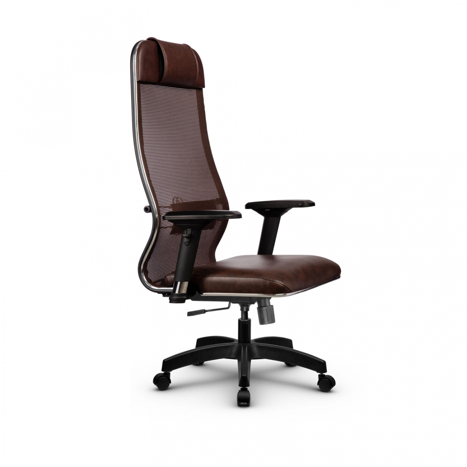 Metta L 1m 36/4D_17831_Сетка X2 - Коричневый_Кожа перфорированная NewLeather - Темно-коричневый