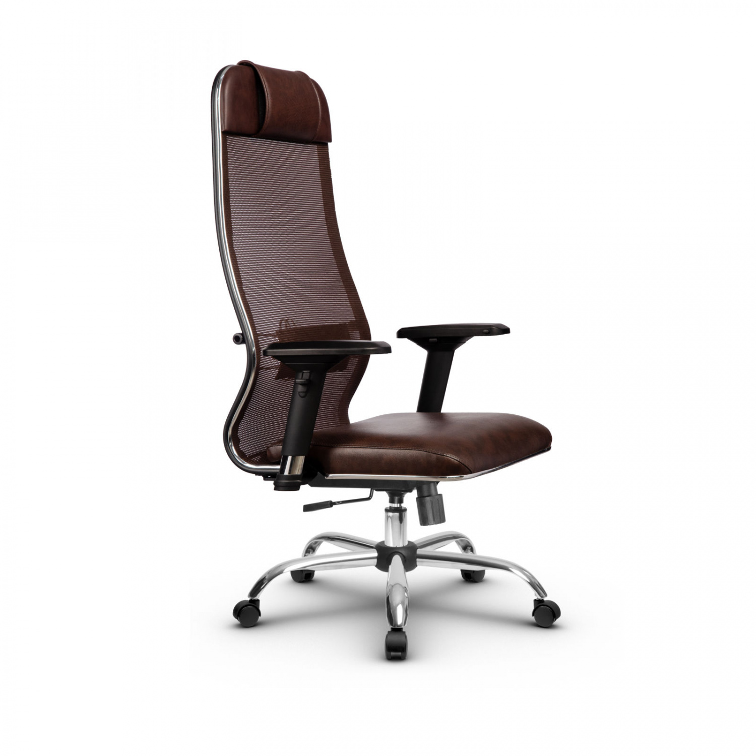 Metta L 1m 36/4D_17833_Сетка X2 - Коричневый_Кожа перфорированная NewLeather - Темно-коричневый