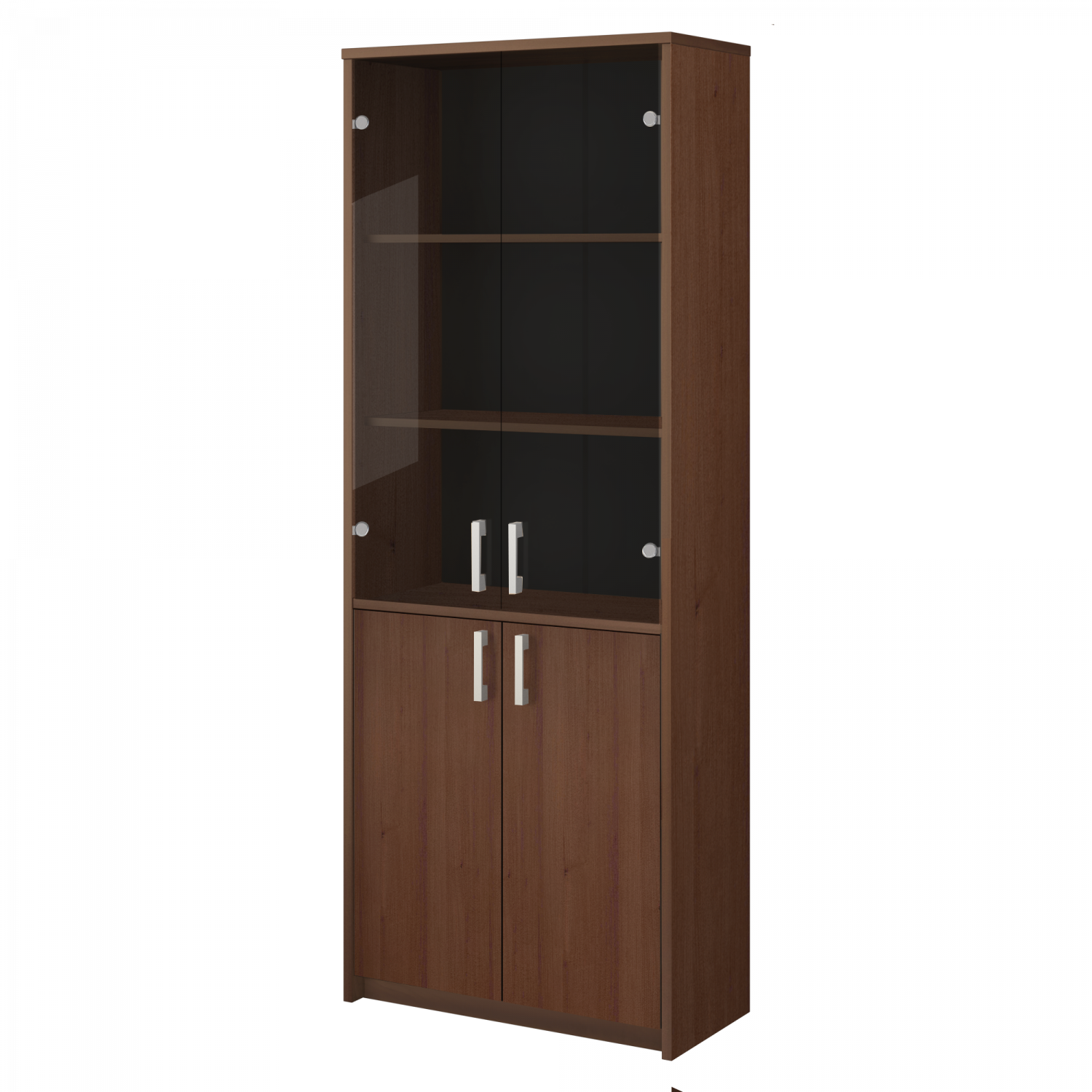 Шкаф комбинированный с тонированным стеклом А-310+А-стл310тон Орех 770x370x2000 Арго