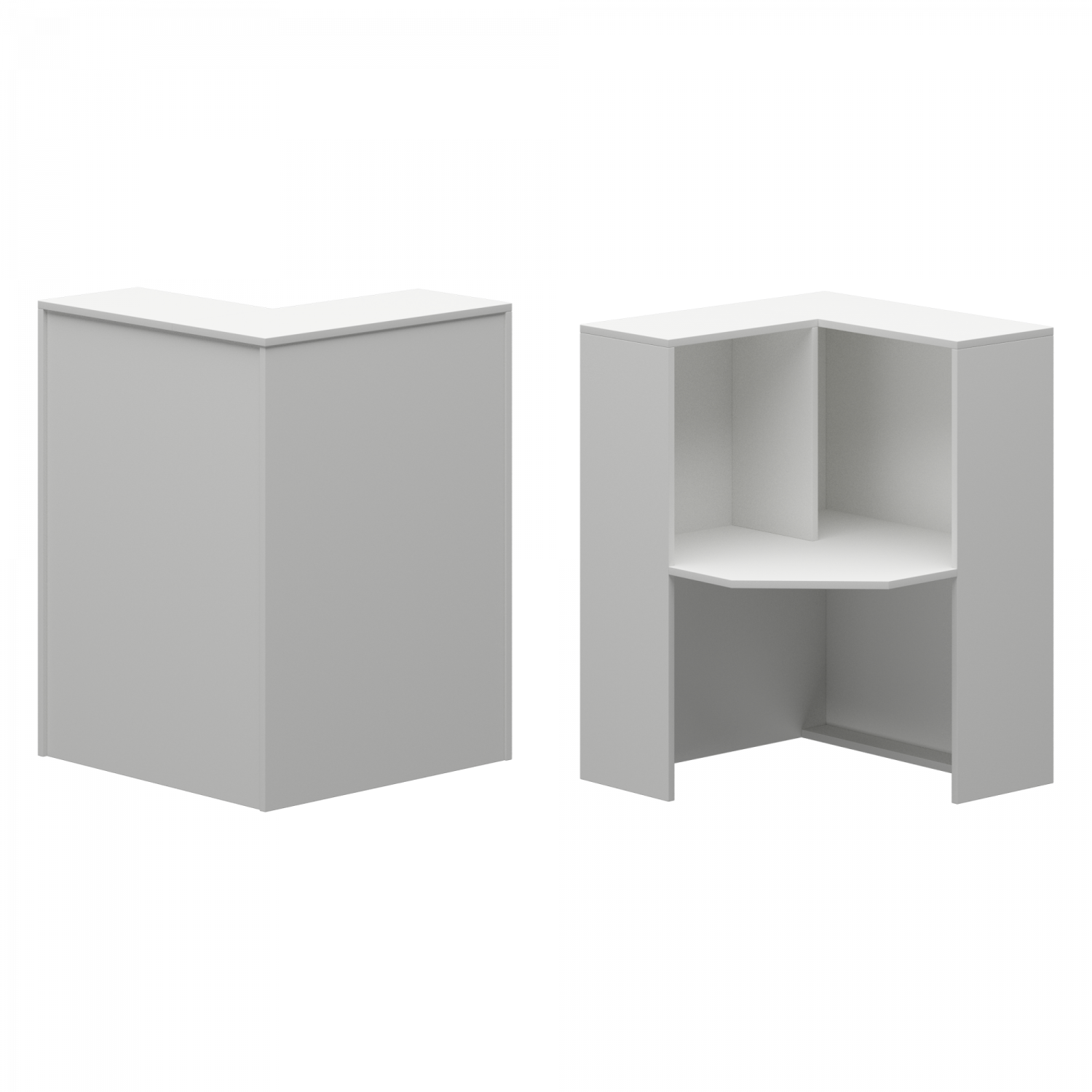 Стойка угловая левая А-555.60 Белый xx Ресепшн