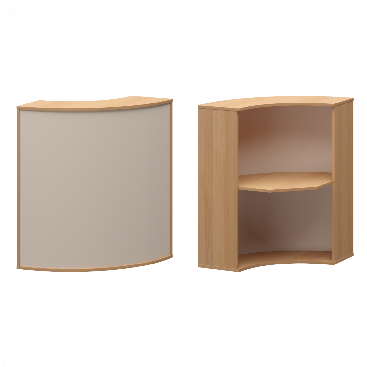 Стойка угловая Ресепшн А-550 Ольха 900x1200x900