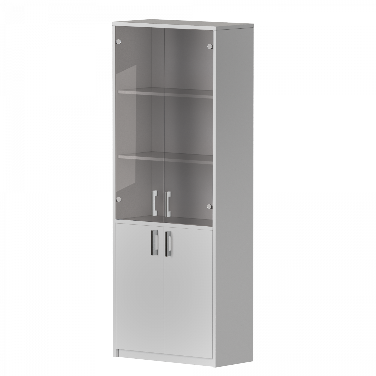 Шкаф комбинированный с тонированным стеклом А-310+А-стл310тон Серый 770x370x2000 Арго