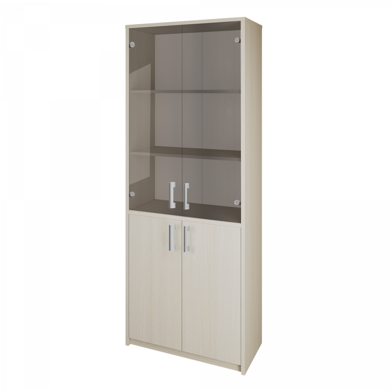 Шкаф комбинированный с тонированным стеклом А-310+А-стл310тон Ясень шимо 770x370x2000 Арго