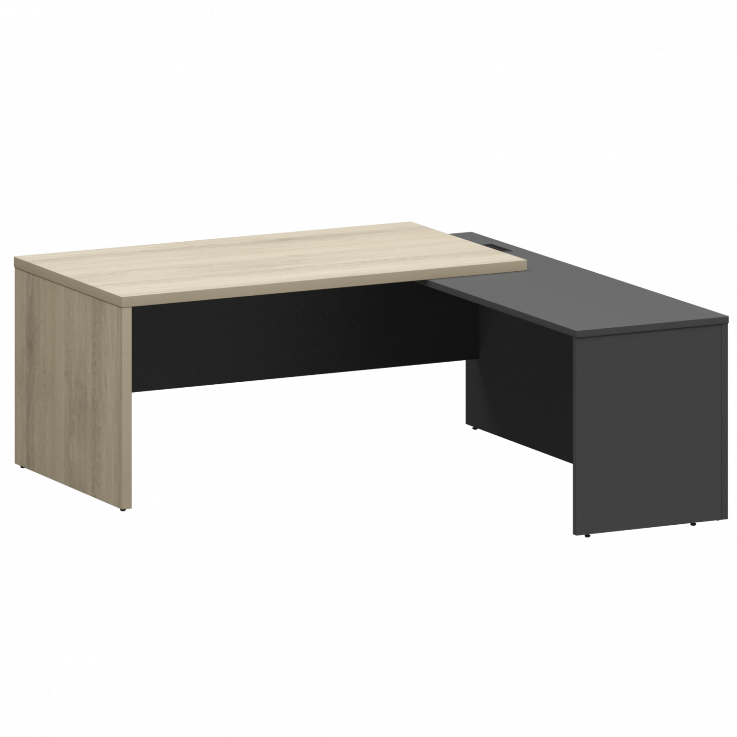 Стол руководителя правый Кортез KZP-18R Кронберг/Графит (1800x2000x750)