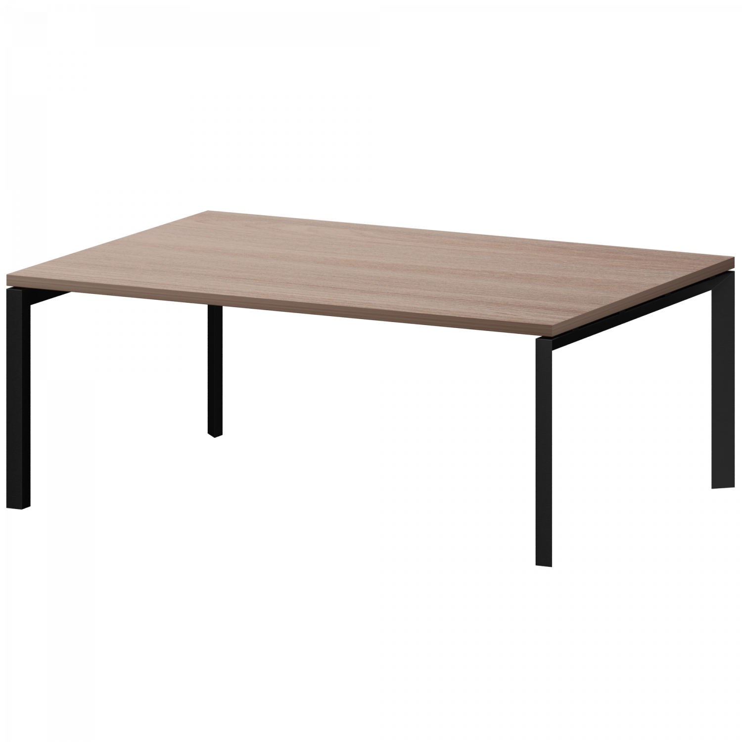 Стол переговорный на металлокаркасе Акцент КТМ-20.14.38 Темный шимо (2000x1400x750)