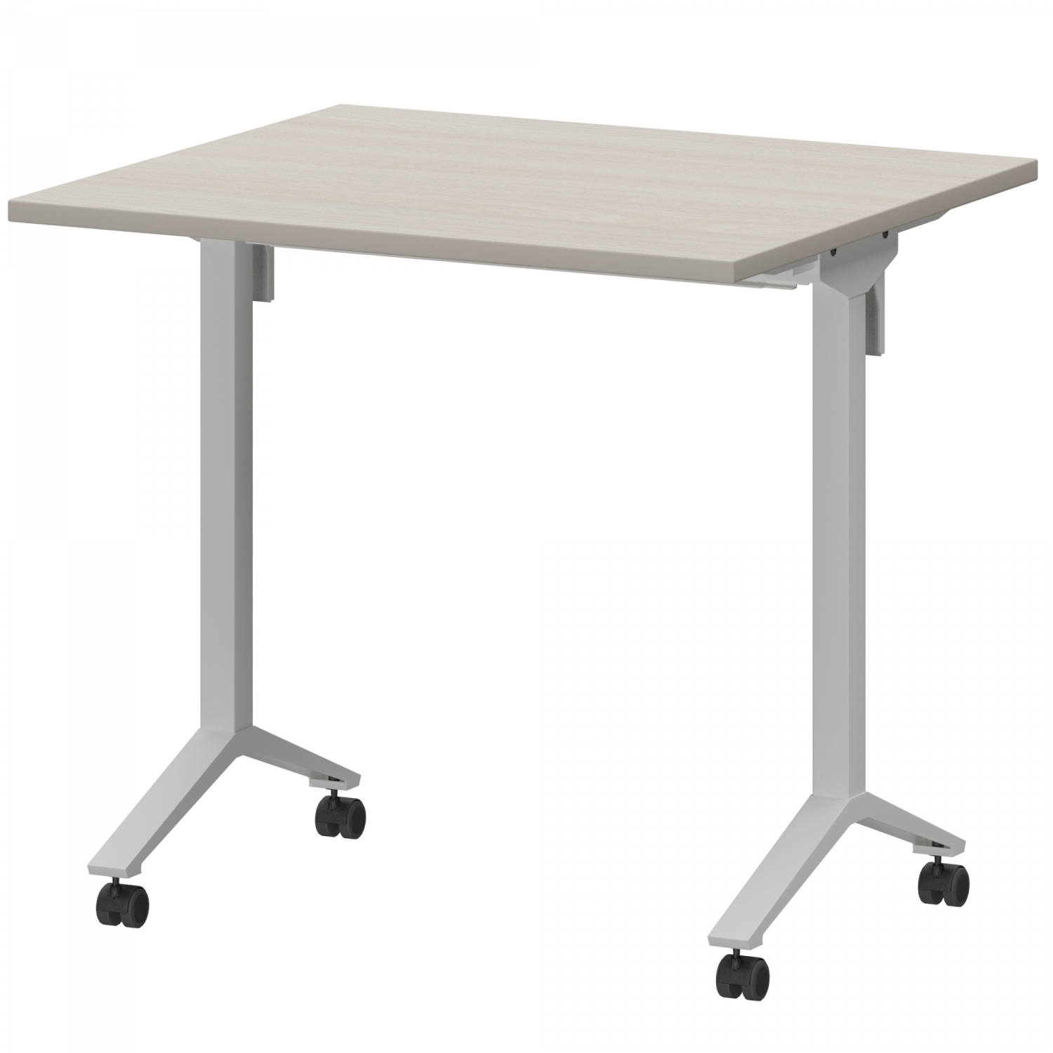 Стол мобильный складной Моби МБ22-80.70 Ясень шимо/Белый (800x700x750)