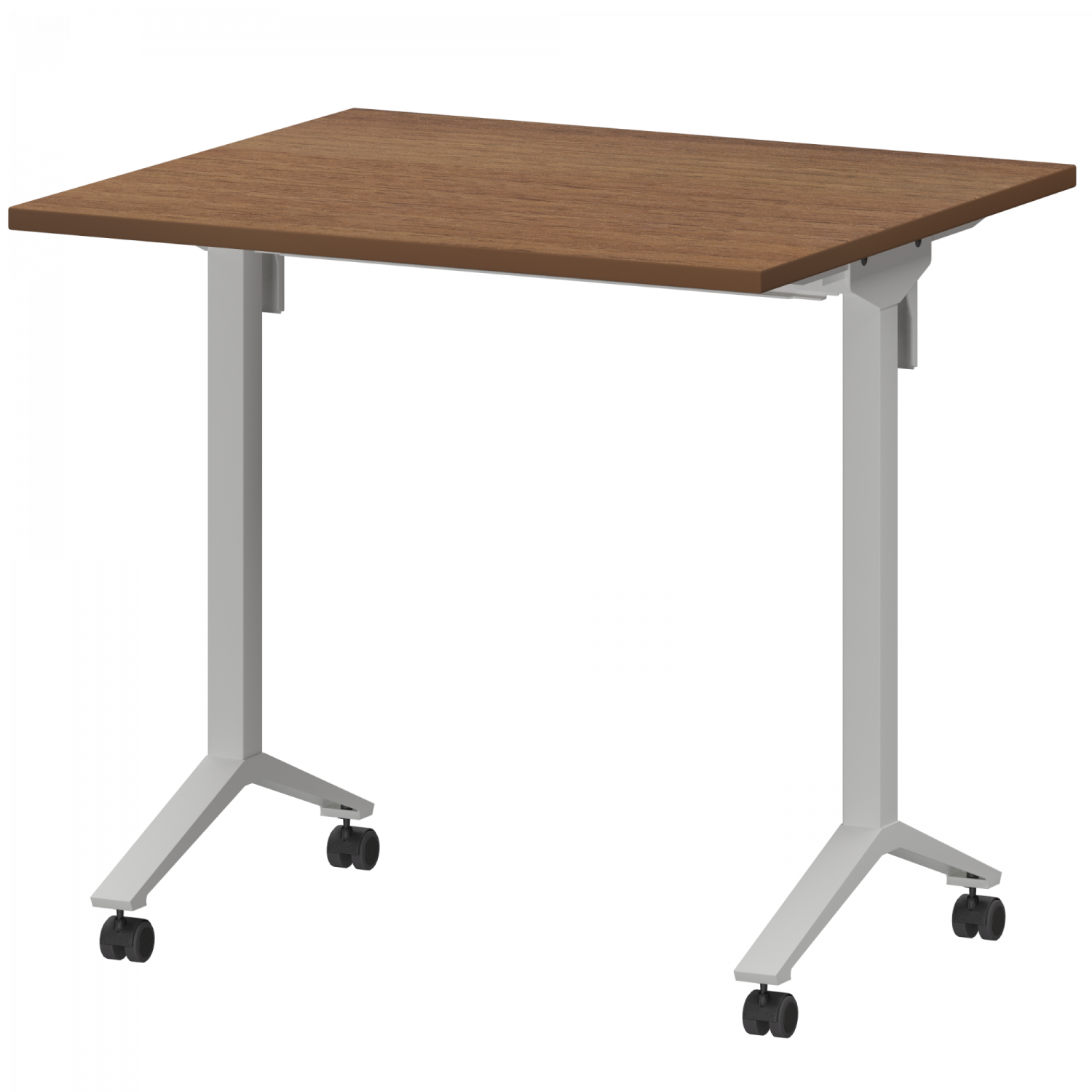 Стол мобильный складной Моби МБ22-80.70 Орех/Белый (800x700x750)