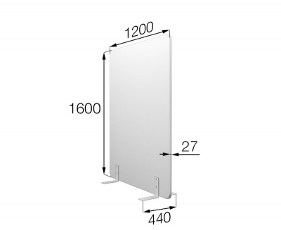 Мобильная прегородка 120х160, Фикс, fx-120/160, oregon_03, кожзам