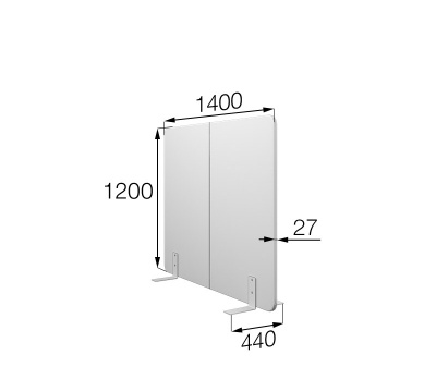 Мобильная прегородка 140х120, Фикс, fx-140/120, oregon_03, кожзам