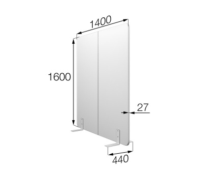 Мобильная прегородка 140х160, Фикс, fx-140/160, oregon_03, кожзам